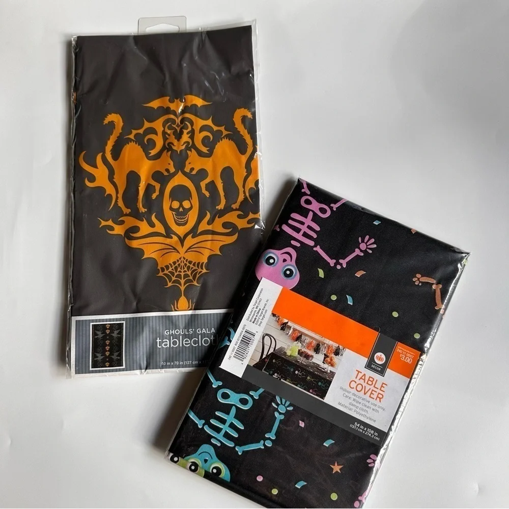 Target set of two Halloween Plastic Tableclothes